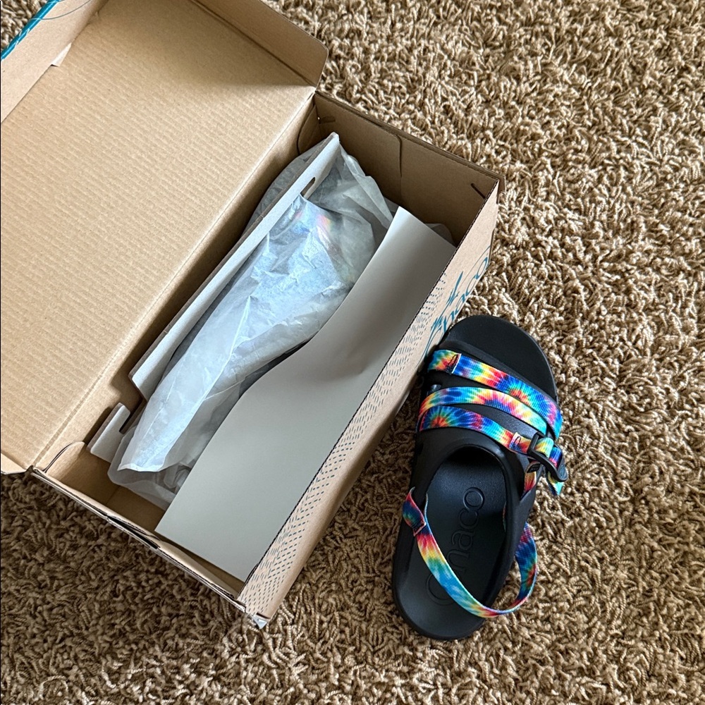 Chaco Kids Dark Tie-Dye Sandals